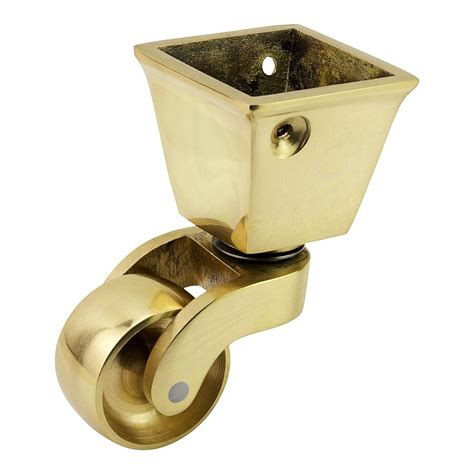 brass caster wheels|antique brass square cup casters.